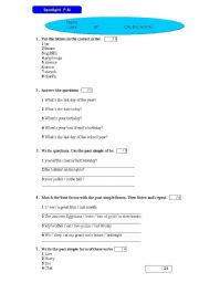 English worksheet: Past Simple exercises for practice