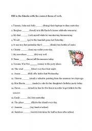 English worksheet: Tenses