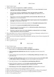 English worksheet: Environment - test