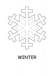 English Worksheet: snowflake