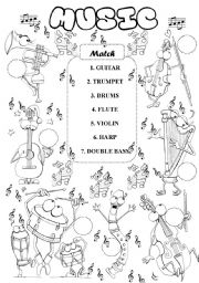 English Worksheet: Music - instruments