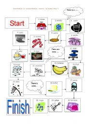 board game countable uncountable nouns esl worksheet