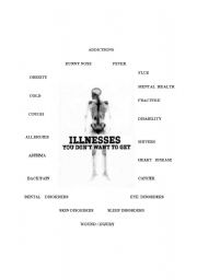 English Worksheet: illnesses for upper intermediate students