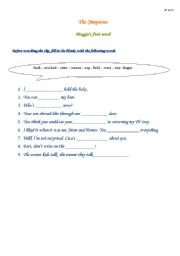 English worksheet: The simpsons `Lisas first word part 3