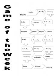 English worksheet: Game of the Week