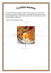 English Worksheet: British vs Continental Breakfast
