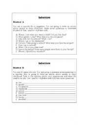 English worksheet: Used to