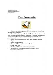 English Worksheet: Food Presentation