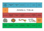 English Worksheet: Small talk board game