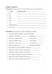 English worksheet: Characteristics, Adjectives