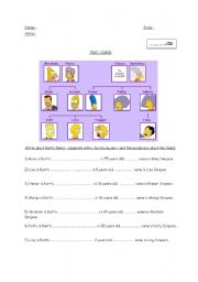 English Worksheet: Exercise about the family