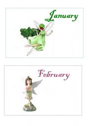 English worksheet: Months Fairy Cards 6/6