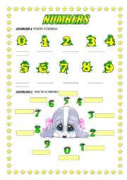 NUMBER 2PAGES WITH EXERCISES FOR CHILDREN