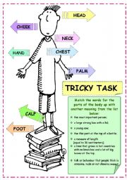 English Worksheet: Tricky Task (+ keys)