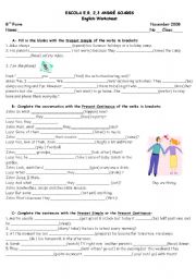 English Worksheet: PRESENT SIMPLE PRESENT CONTINUOUS