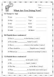 What Are You Doing Now? - ESL worksheet by lifhendil84