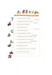 English worksheet: Past simple for kids exercise
