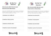 English Worksheet: Resolutions ( New Year)