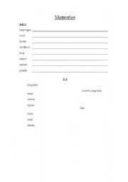 English Worksheet: Collocations with Memory