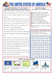 ENGLISH-SPEAKING COUNTRY (12) - THE USA - EXERCISES (2 pages)