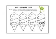 English Worksheet: Mikes Ice Cream Party