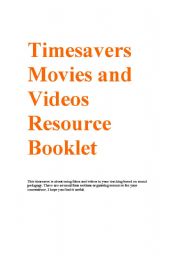 Timesavers Movies and videos resource Booklet