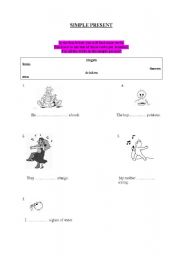 English worksheet: The simple present - exercise