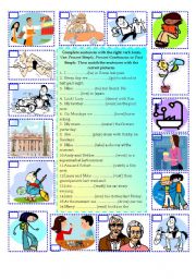English Worksheet: Present Simple, Present Continuous or Past Simple
