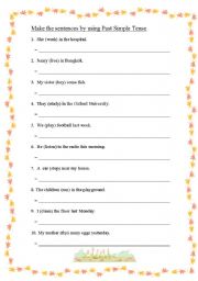 English worksheet: Past Simple Tense