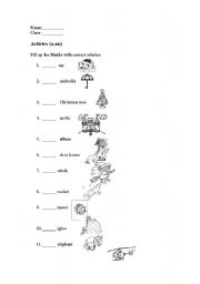 English worksheet: articles