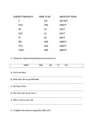 English worksheet: VERB TO BE REVIEW