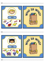 WHO IS WHO? GAME - CLASSROOM OBJECTS AND HAVE GOT (part 2)