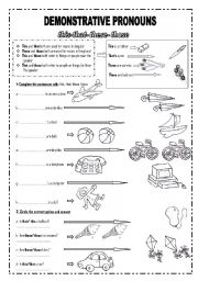 English Worksheet: Demonstrative pronouns (this, that, these, those)