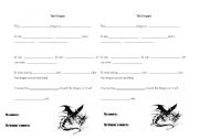 English worksheet: The Dragon Madlib