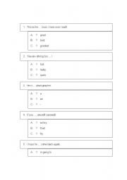 English Worksheet: tenses