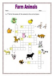 English Worksheet: Farm animals (17.07.09)