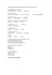 English worksheet: Video Activity (Lost)