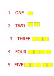 English Worksheet: counting numbers