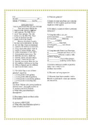 English Worksheet: the planets of the solar system