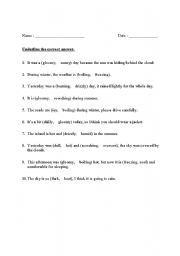 English Worksheet: describe the weather