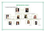English Worksheet: British Royal Family Tree