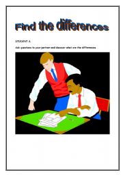 English worksheet: Find the diffeences