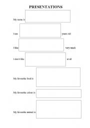 English worksheet: Presentations