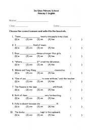 English Worksheet: is/am/are