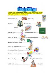 English Worksheet: beginners vocab school