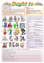 Ought to (Grammar guide + exercises = fully editable)
