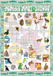 Endangered Animals - Crossword
