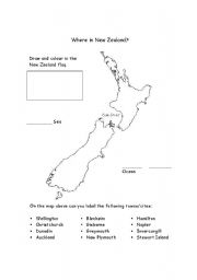 english worksheets where in new zealand