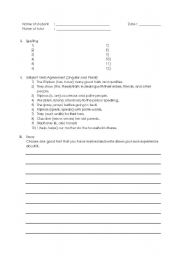 English worksheet: Exam Sheets