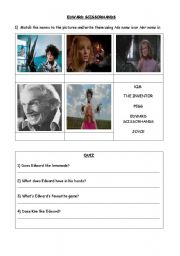 Edward Scissorhands Movie Worksheet